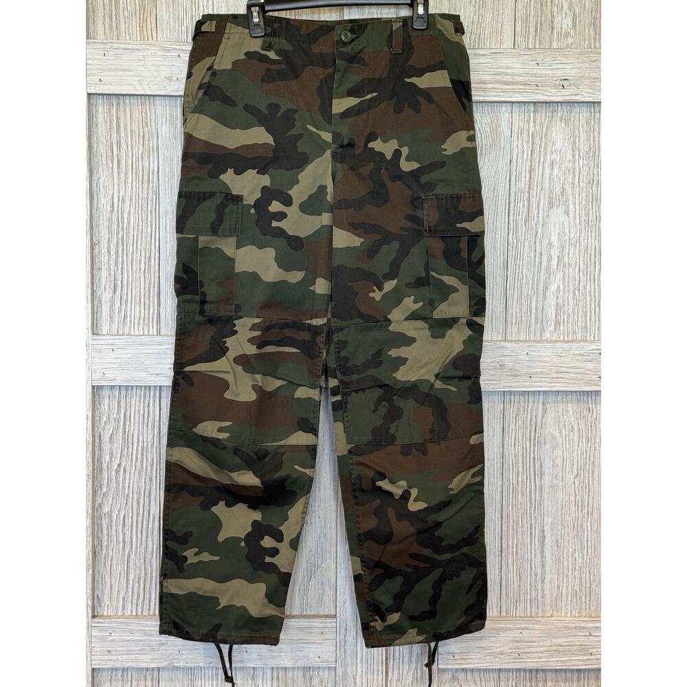 VTG Winchester Pants Mens 36W Green Woodland Camo Hunting Double Knee